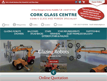 Tablet Screenshot of corkglass.ie